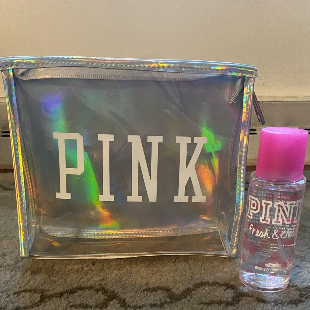 Victoria Secret PINK perfume spray and travel/cosmetic pouch